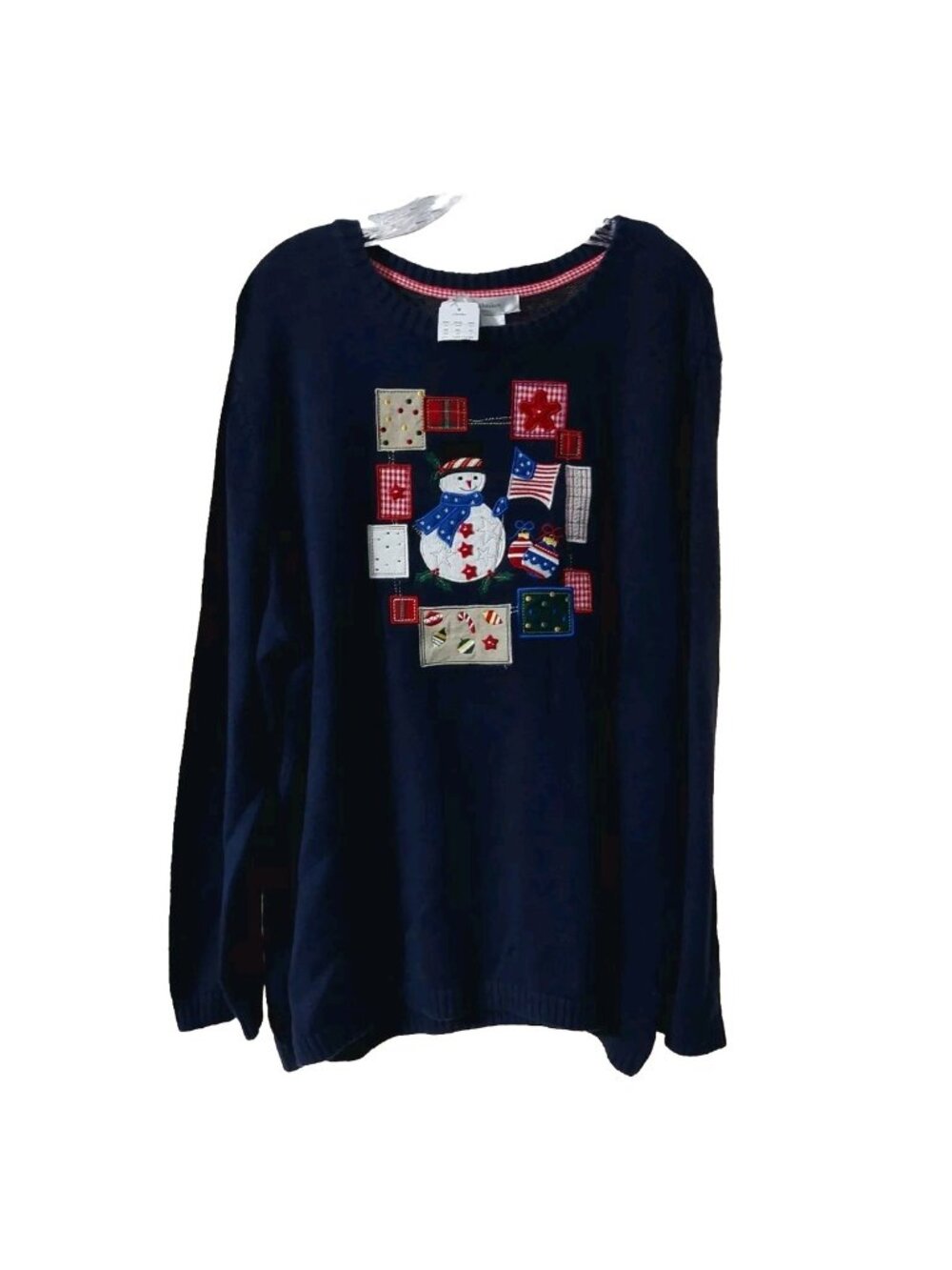 Christopher & Banks Christmas Sweater Size 3X Navy Blue NWT